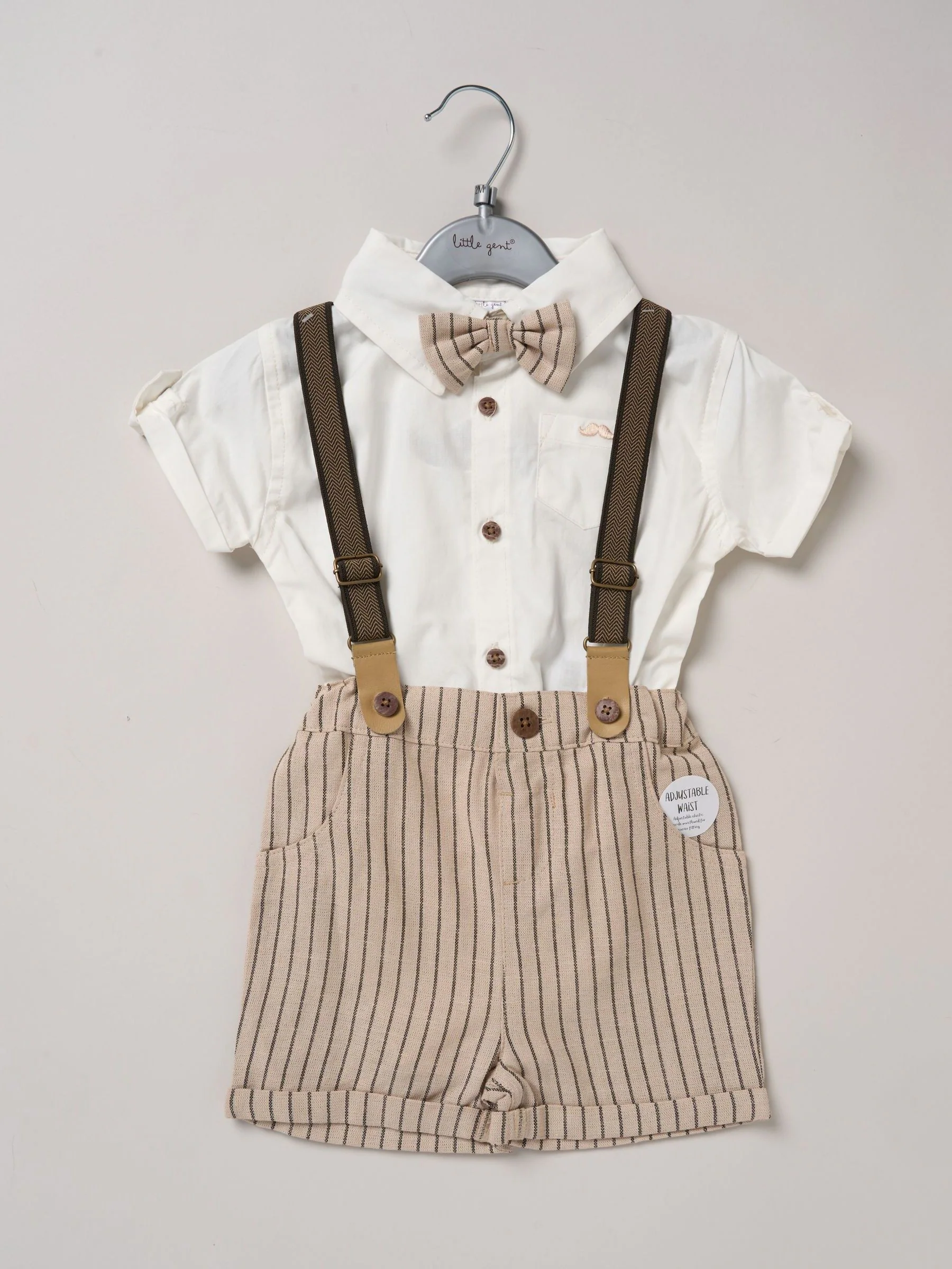 Bruin - Little Gent Shirt Shorts and Braces Outfit Set