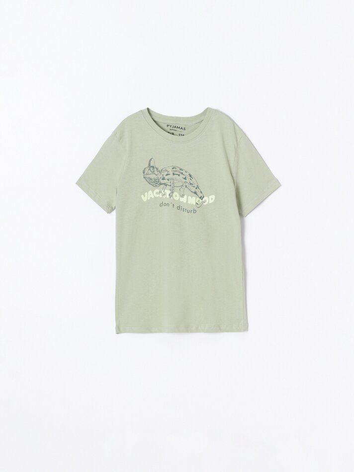 Conjunto com 2 pijamas estampados - Verde