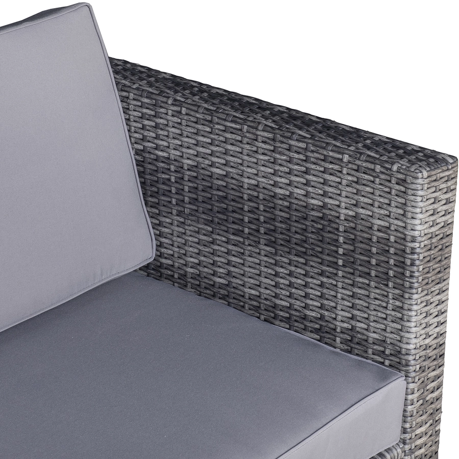 Outsunny Polyrattan Gartengarnitur als 8-teiliges Set grau