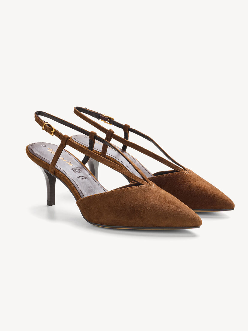 Leren Slingpumps - bruin