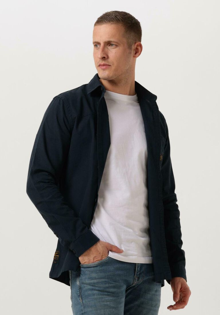 PME LEGEND blauwe pme legend casual overhemd long sleeve shirt ctn matt weave