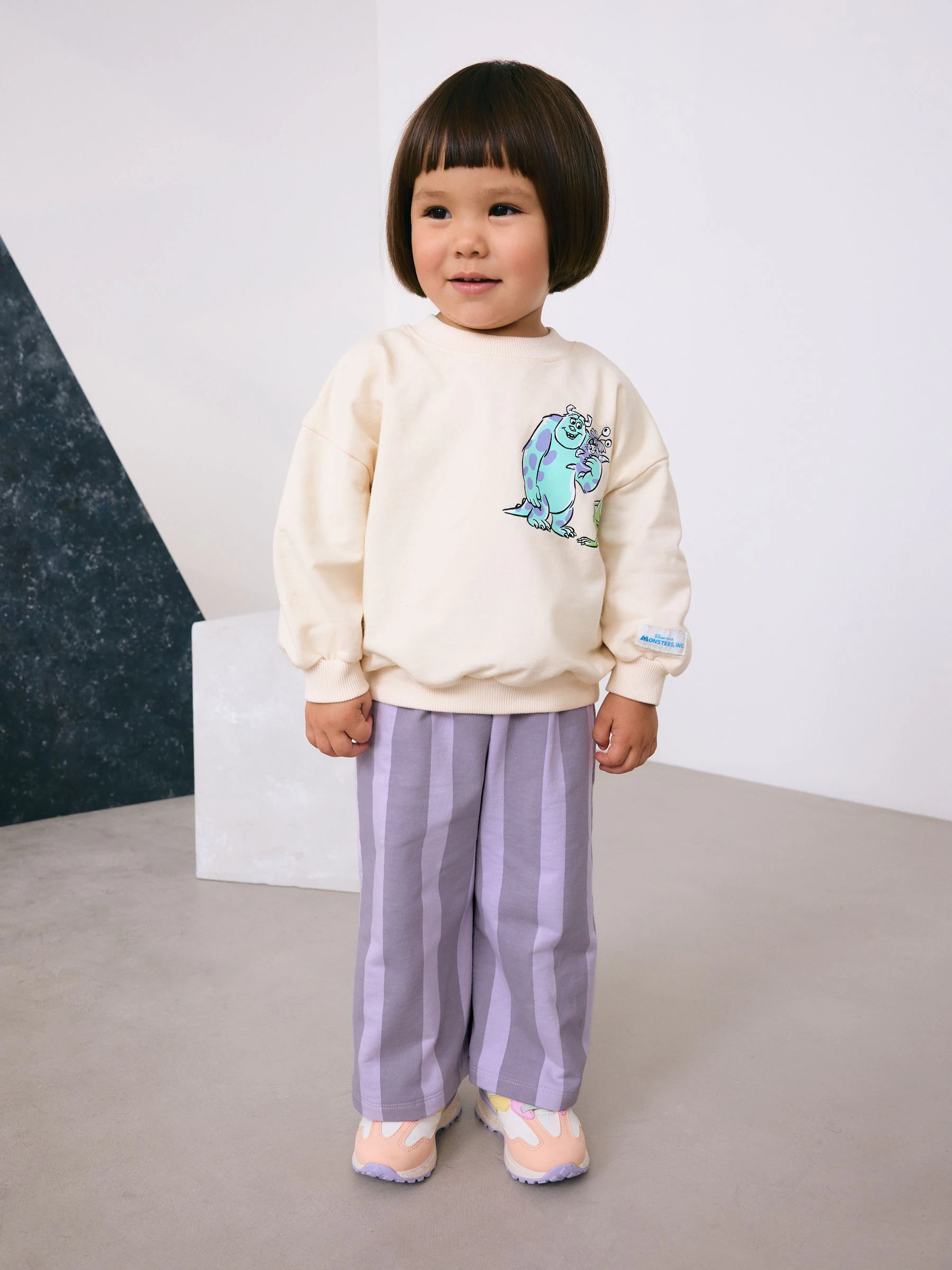 Ecru wit - Monsters, Inc Long Sleeve Top and Barrel Leg Trousers (3mths-7yrs)