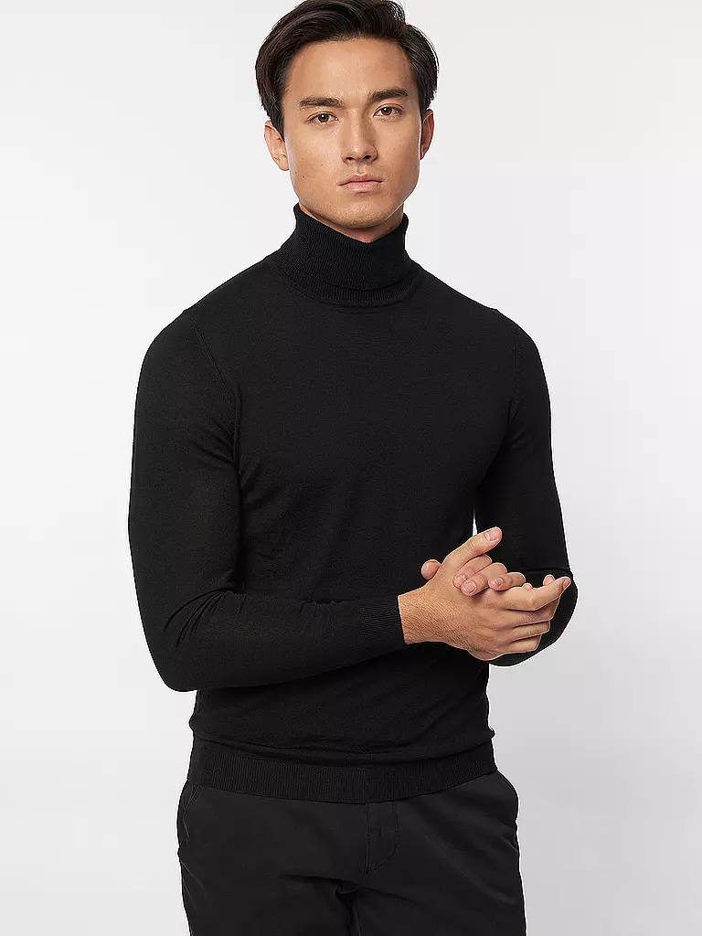 ROY ROBSON Rollkragenpullover schwarz