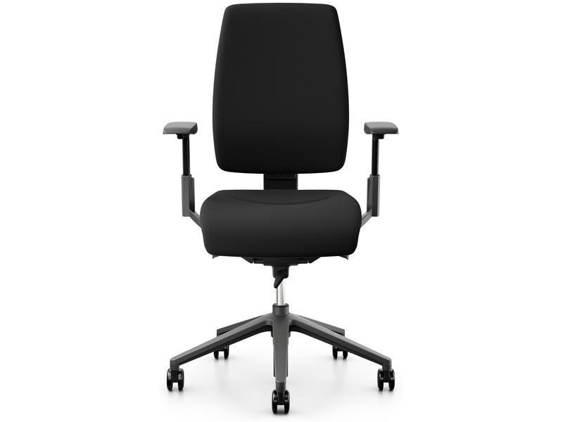 Giroflex Bürostuhl 68 mit Polsterrücken und Armlehnen, Schw Klassischer Arbeitsstuhl ideal für aktives Sitzen