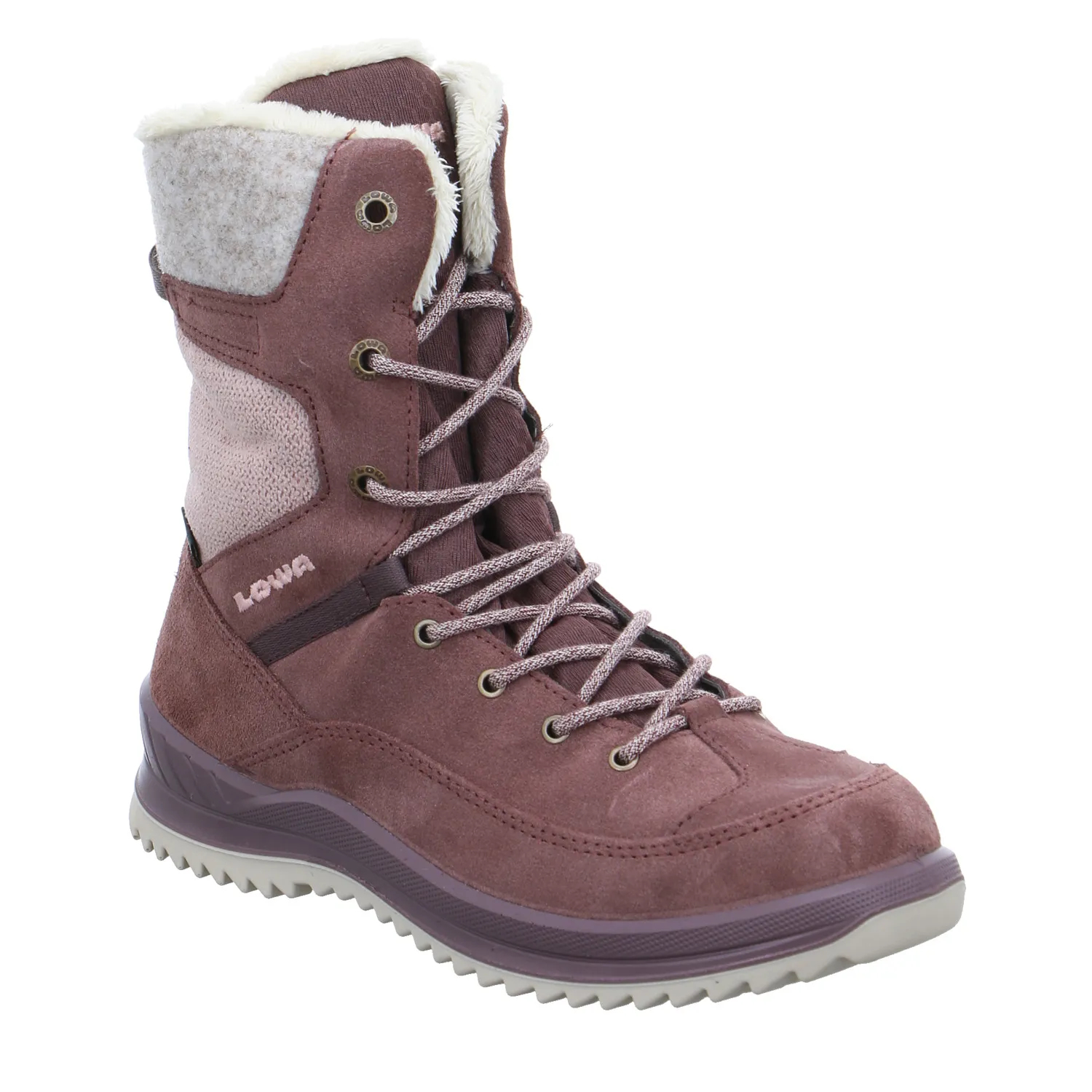 LOWA Mädchen-Snowboot Membrane Rosa Textil  Winter-Sneaker, high