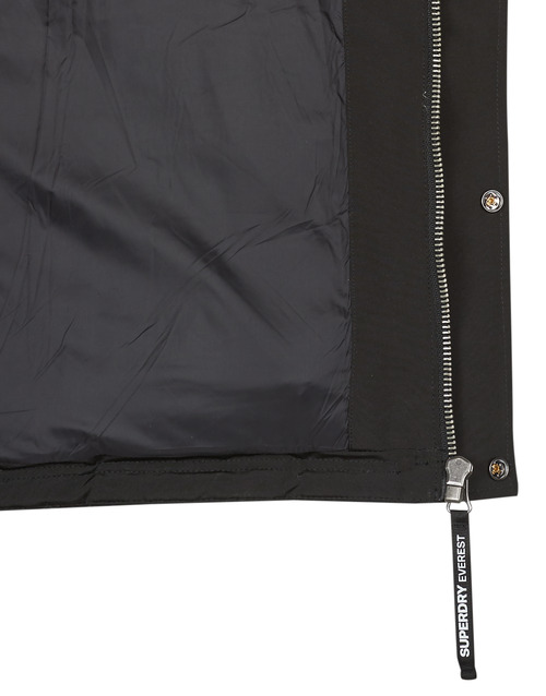 Superdry - EVEREST SHORT HOODED PUFFER - Noir