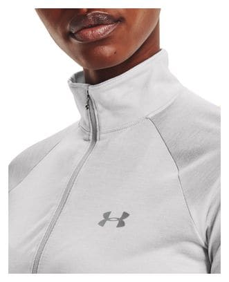 Haut Manches Longues 1/2 Zip Under Armour Tech Gris Femme