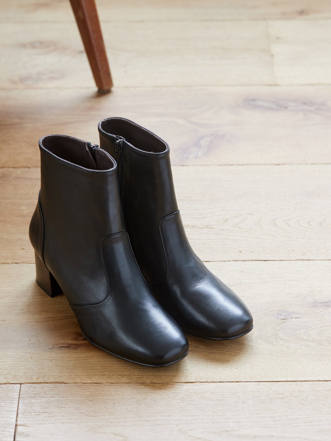Boots cuir à talons femme