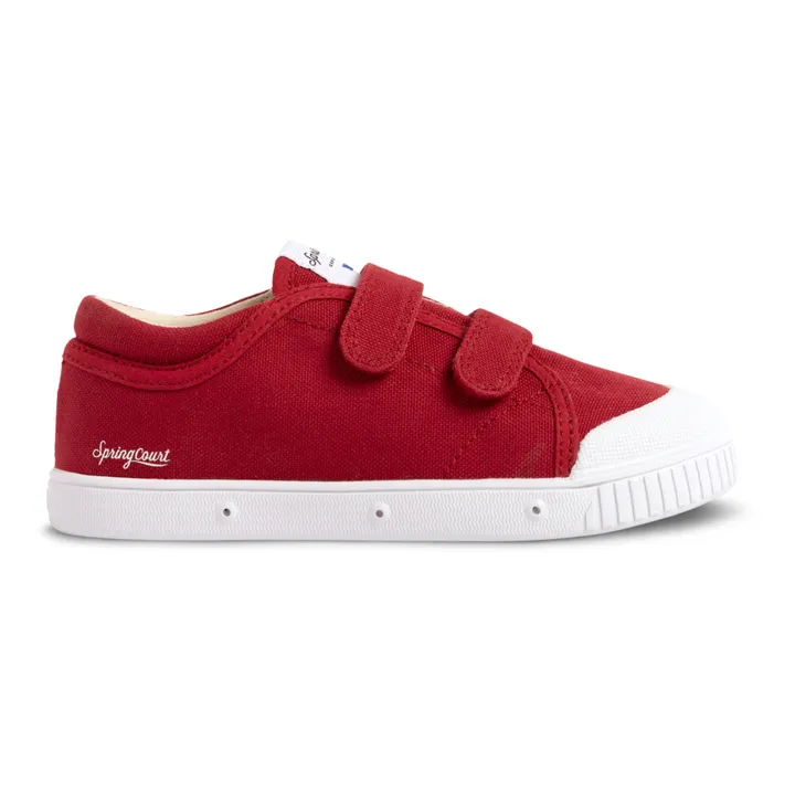 Spring Court Baskets Basses Scratchs G2 Canvas | Rouge