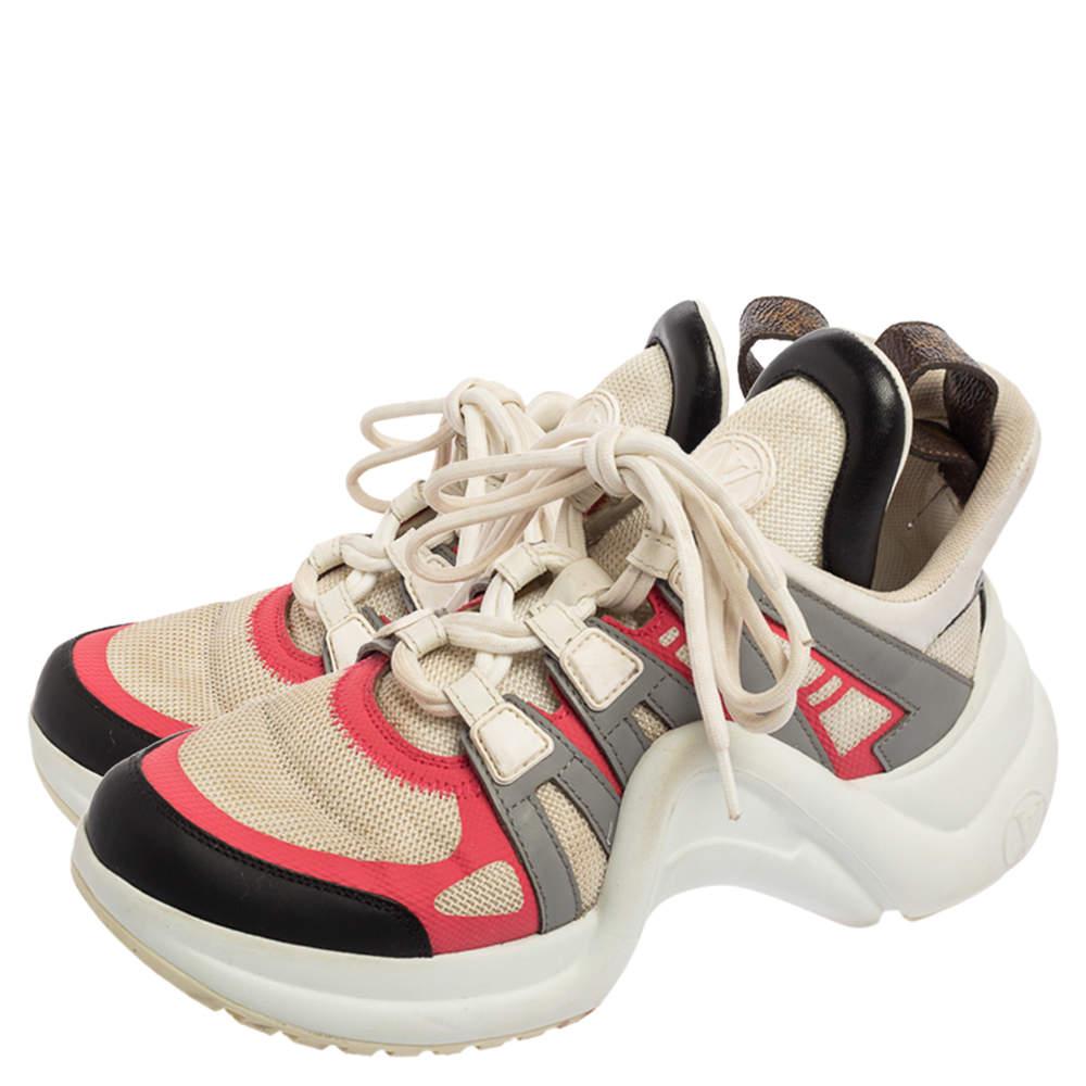 Louis Vuitton Multicolor Leather And Mesh Archlight Sneakers