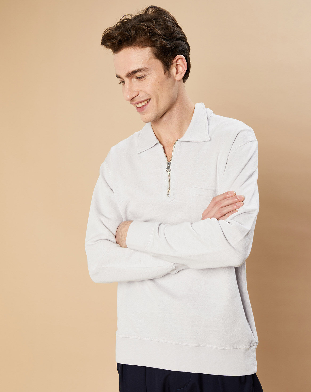 Hartford Polo Light zip craie