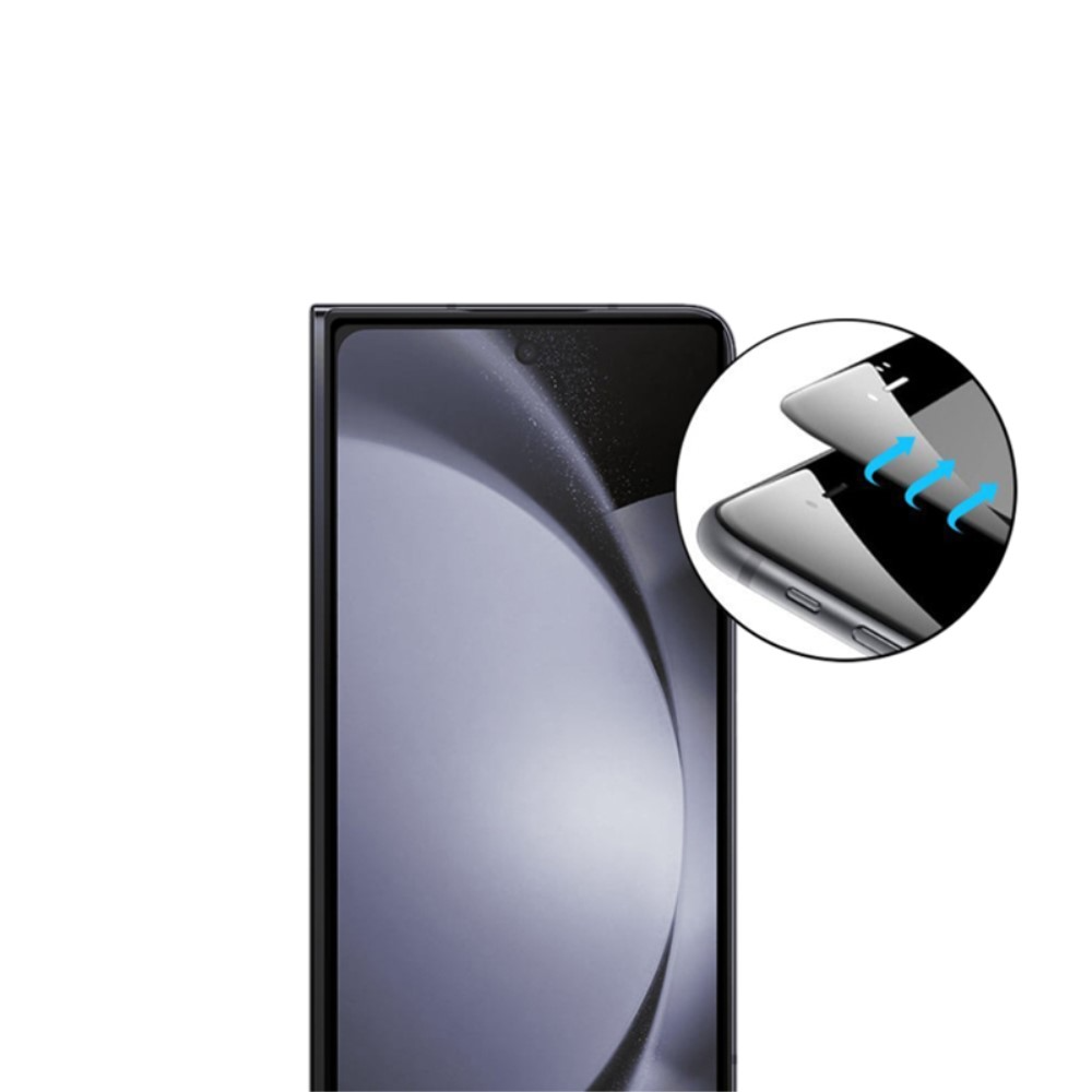 Samsung Galaxy Z Fold6 Full-Screen Vollbild Glas Display Schutz mit Rahmen - Schwarz