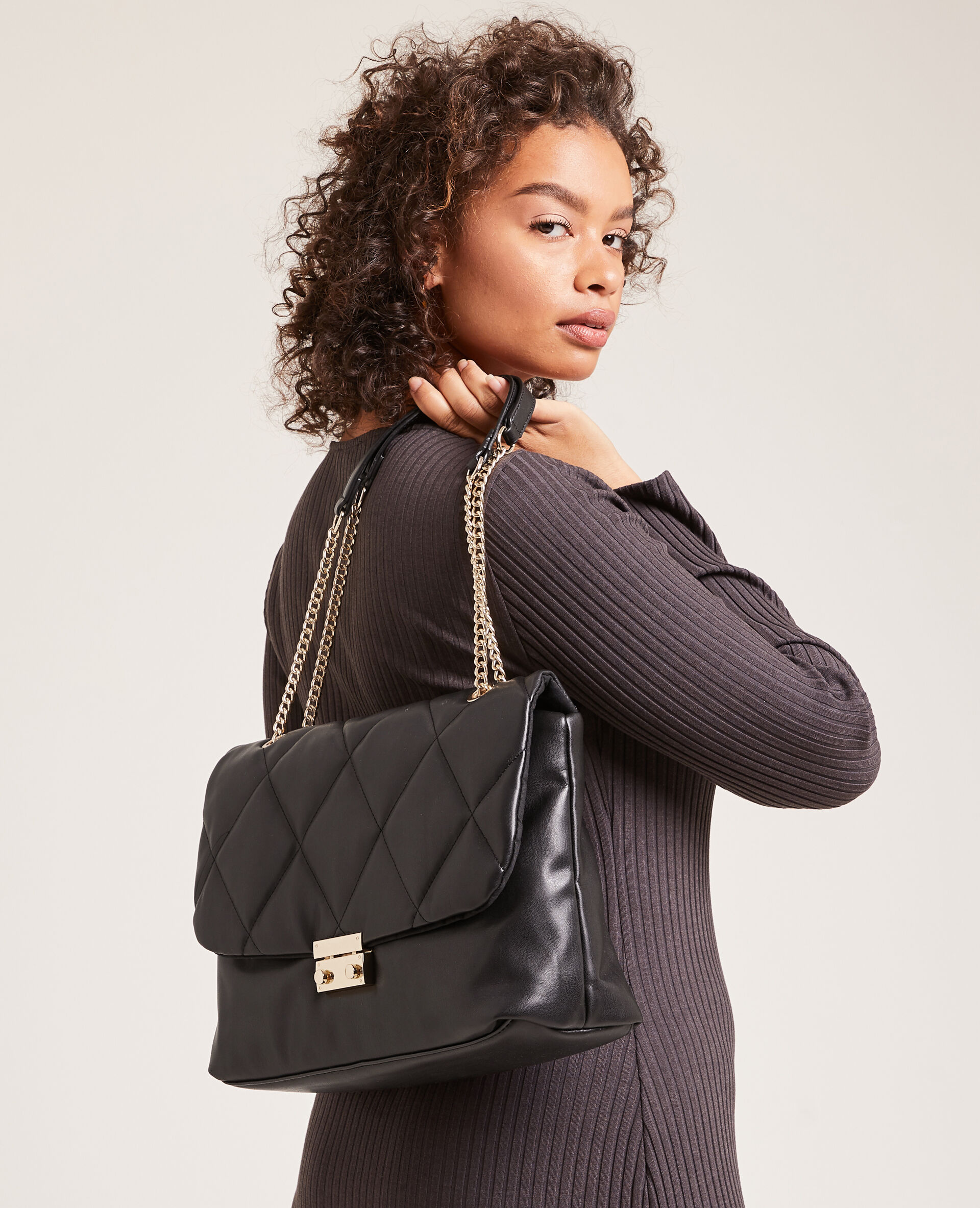 Grand sac matelassé - Noir