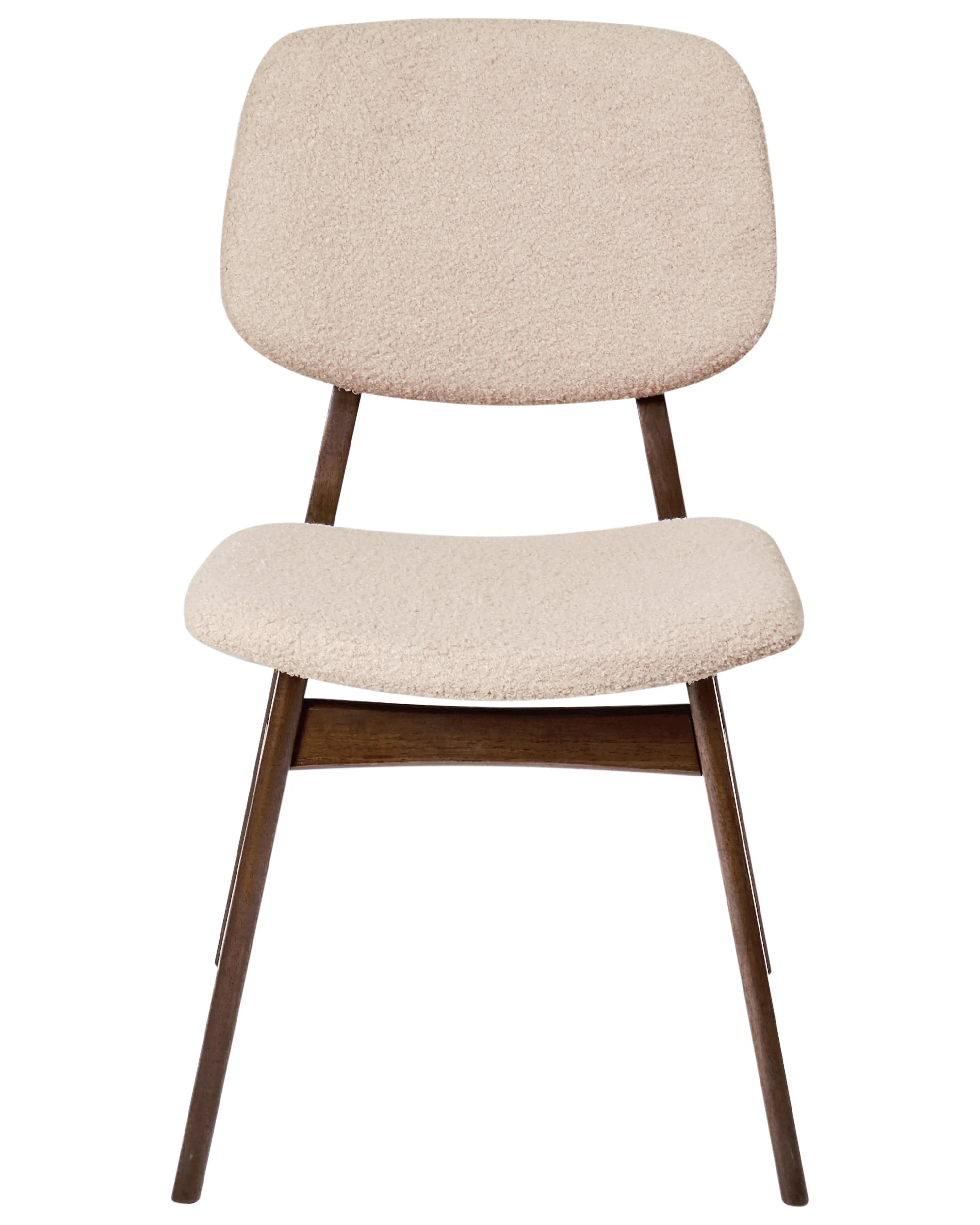Set van 2 eetkamerstoelen ELAINE Donkerbruin/beige