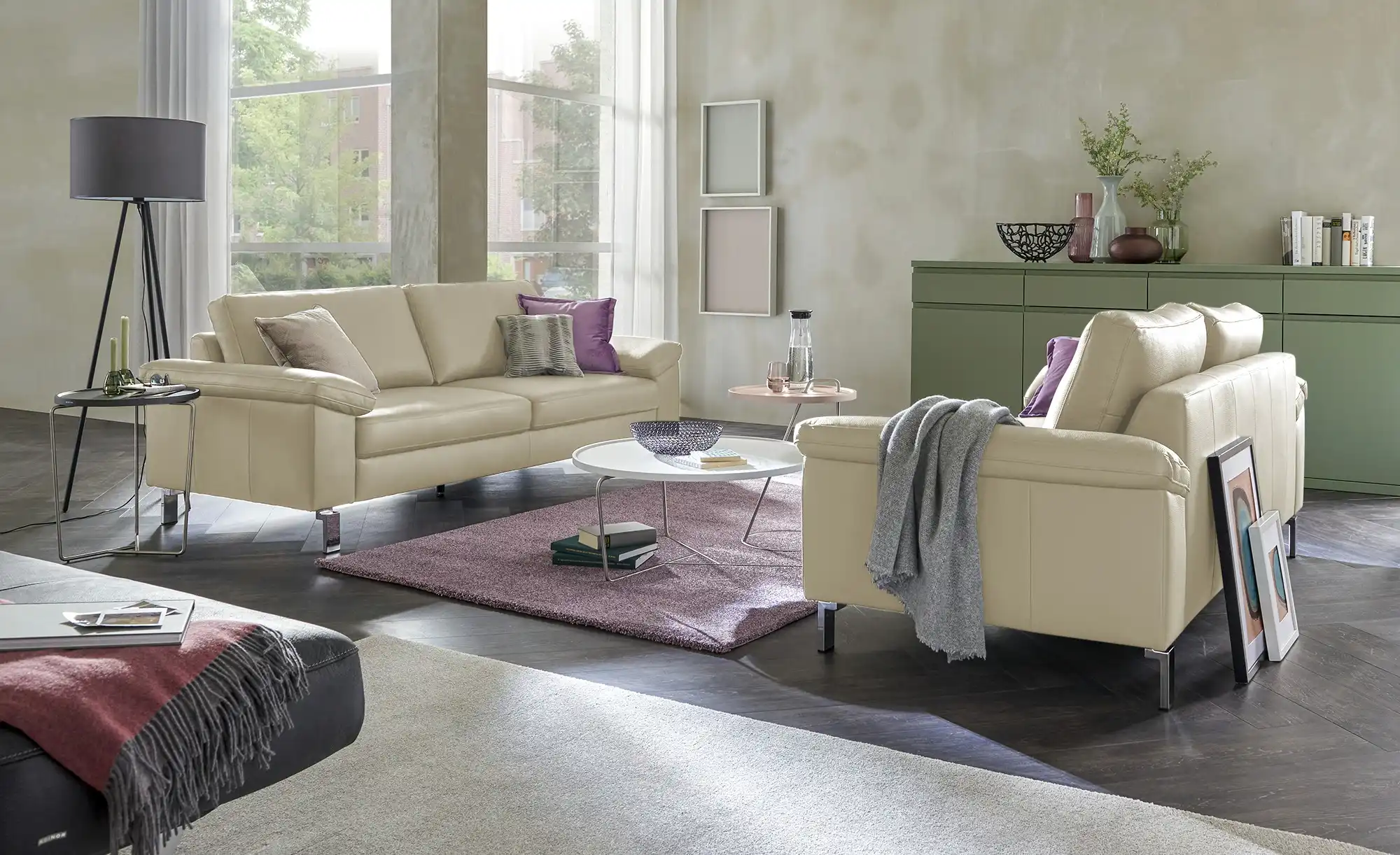 Jette Home Einzelsofa aus Echtleder Bena