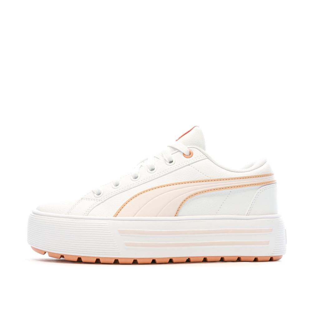 Puma Baskets Blanc/Rose Plateforme Femme Puma Kaia 2.0