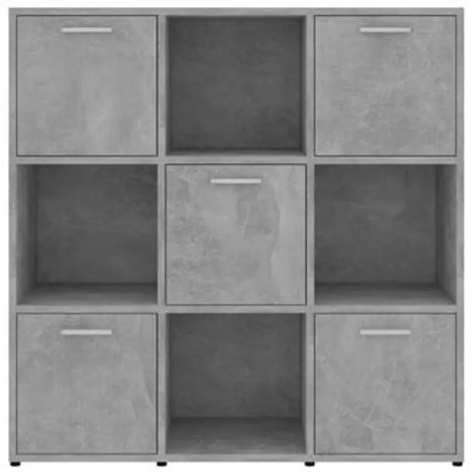 vidaXL - Boekenkast - Grijs - Bewerkt hout