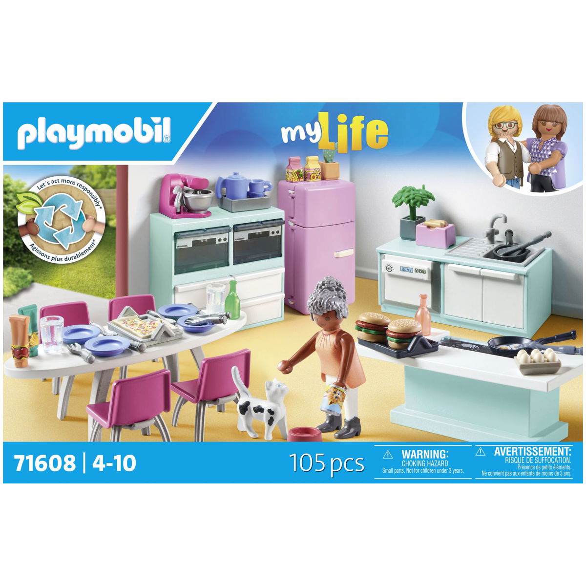 PLAYMOBILPLAYMOBIL   My Life 71608 Küche mit Essplatz