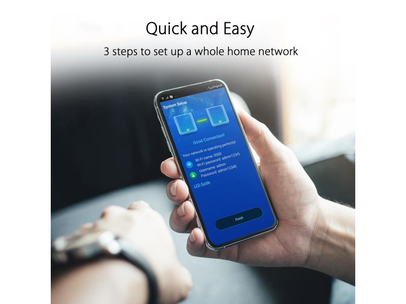 ASUS Mesh-System ZenWiFi AX (XT8)  2 Stück schwarz ZenWiFi AX (XT8) 1 Stück schwarz