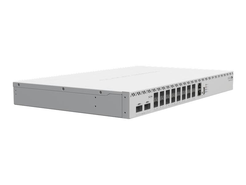 MikroTik SFP28 Switch CRS518-16XS-2XQ-RM 18 Port Ein 100-Gigabit-Switch für Unternehmensnetzwerke und Rechenzentren. Hot-Swap-fähige Teile und wahnsinnige Portdichte mit 1.2 Tbps Switching-Kapazität!