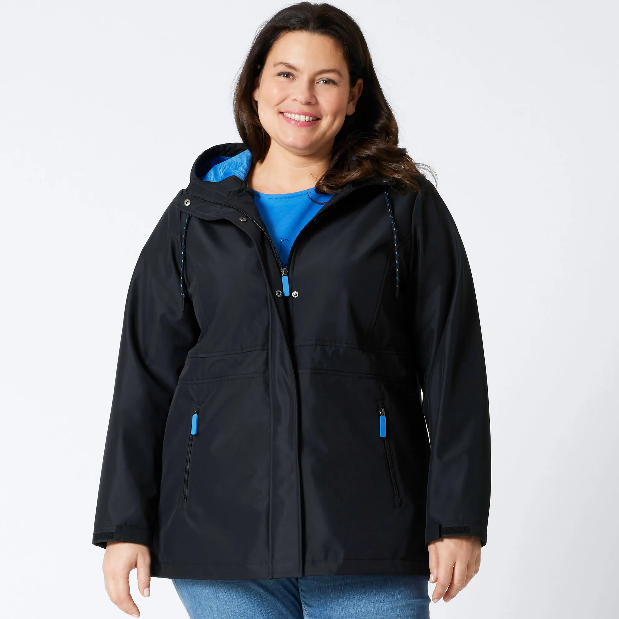 Damen-Jacke mit Kapuze, große Größen
