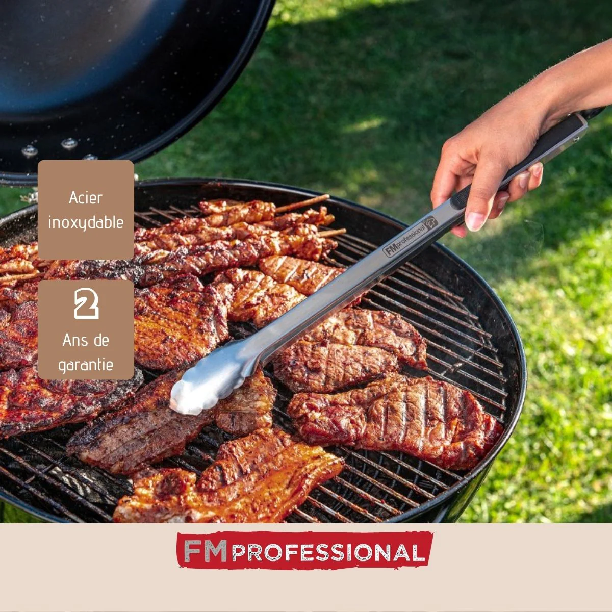 Pince à barbecue inox 46 cm l Barbecue FM Professional