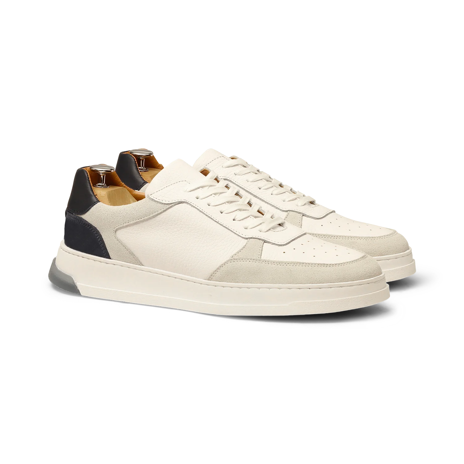 Dutone-Sneakers / Basket en cuir Bleu Blanc