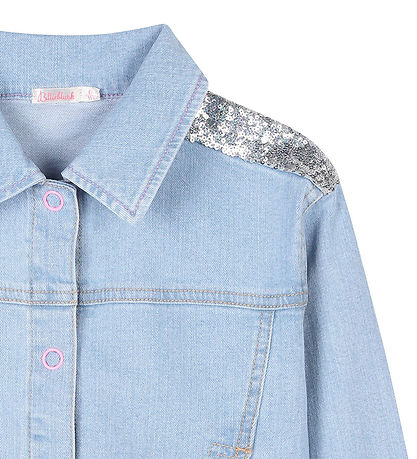 Billieblush Jeansjacke - Double Stone/Bleach m. Pailletten