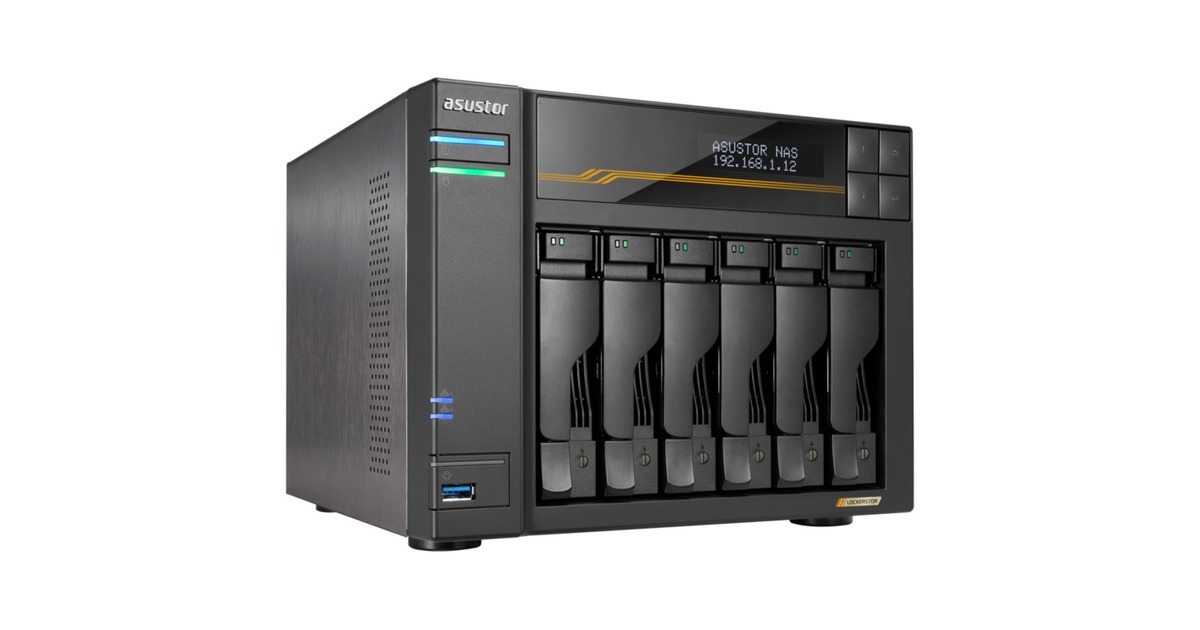 AsustorLockerstor 6 AS6806T nas  (Zwart)