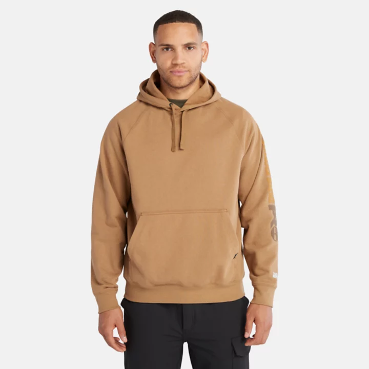 Moletom com capuz Timberland PRO Hood Honcho Sport para homens na cor marrom claro