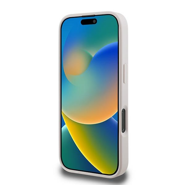 iPhone 16 Pro Max Leder Hardcase Hülle 4G Bottom Stripe (GUHCP16XG4GLPI) - Rosa