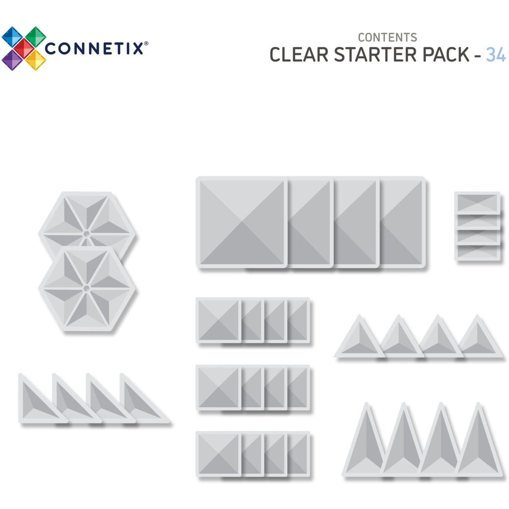 Køb Connetix Clear Starter Pak 34 Styks