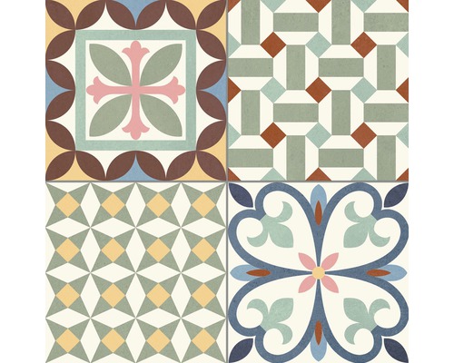 Porseleinen steengoed wand- en vloertegel Heritage mix in 19 verschillende designs 33,15 x 33,15 cm