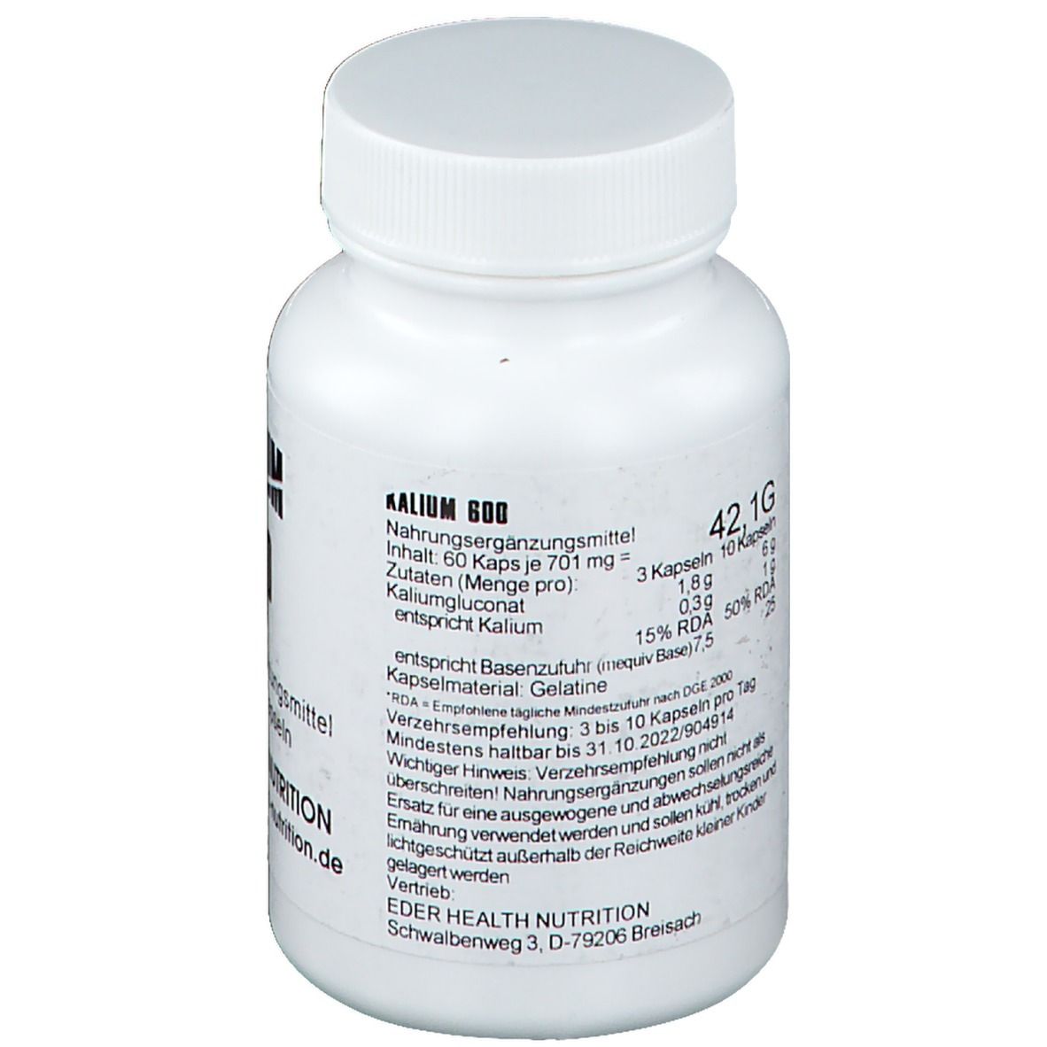 Kalium 600 Kapseln