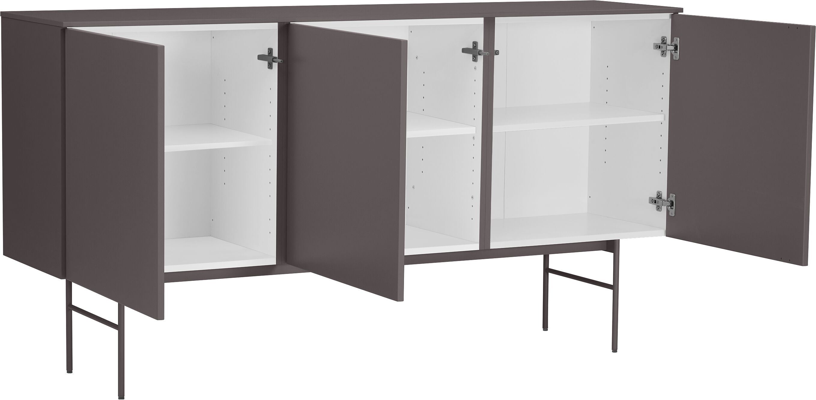 TILL Sideboard - Dunkelgrau / B: 168.0 cm x T: 41.0 cm x H: 88.8 cm