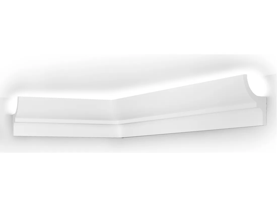Lot de 3 corniches plafond en polystyrène L290 x l4.2 x H7 cm blanc - ANTECA