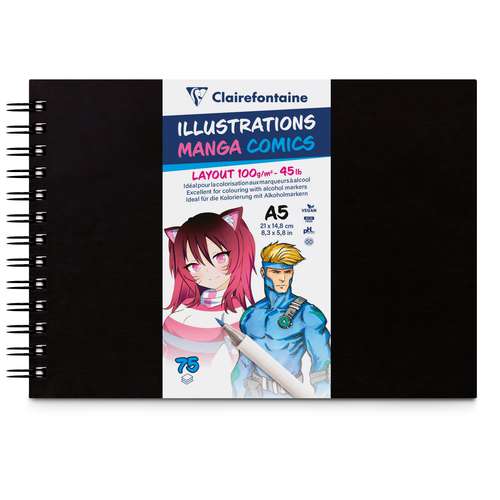 Clairefontaine Illustrations Manga Comic Spiralbuch
