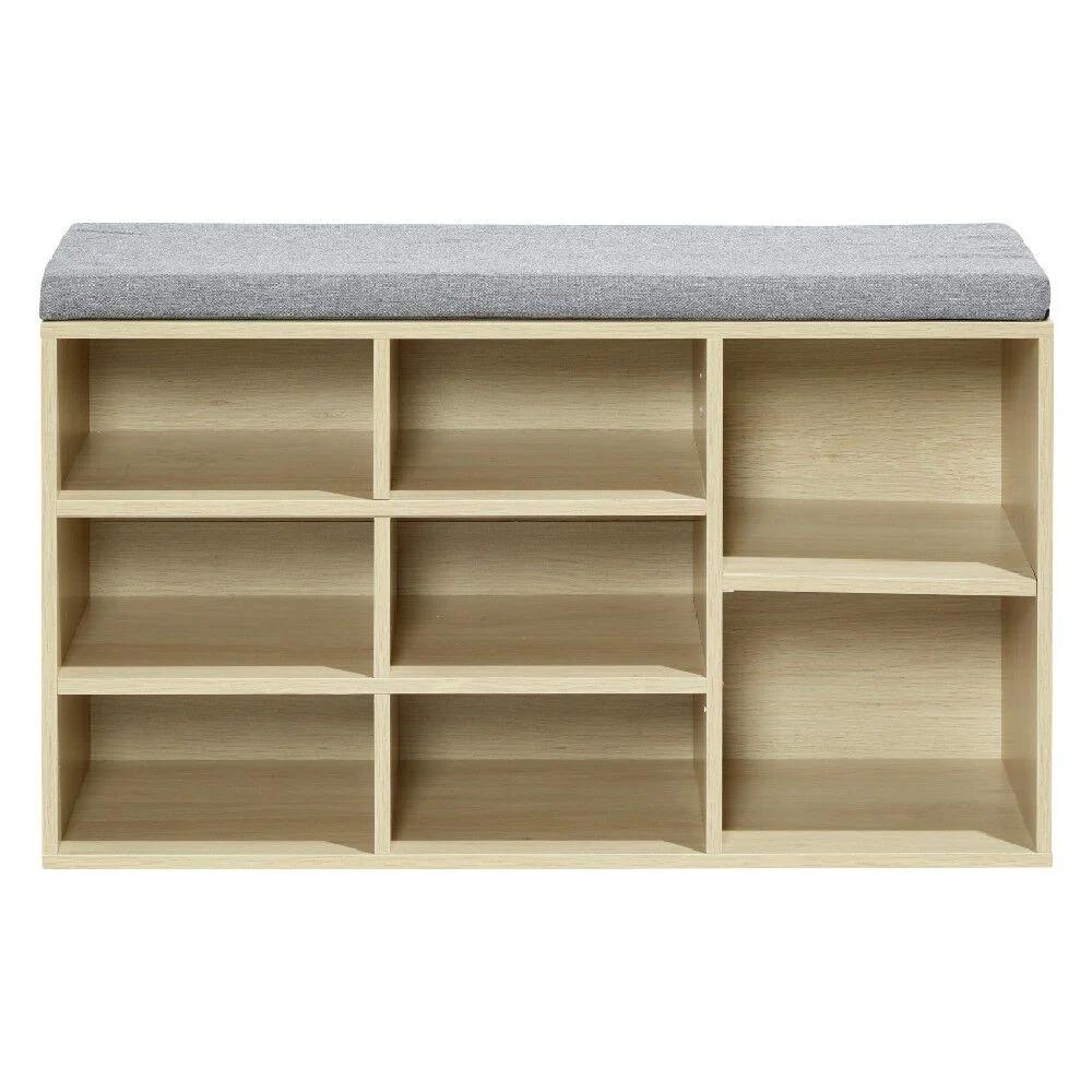 Banc meuble à chaussures 2en1 8 compartiments