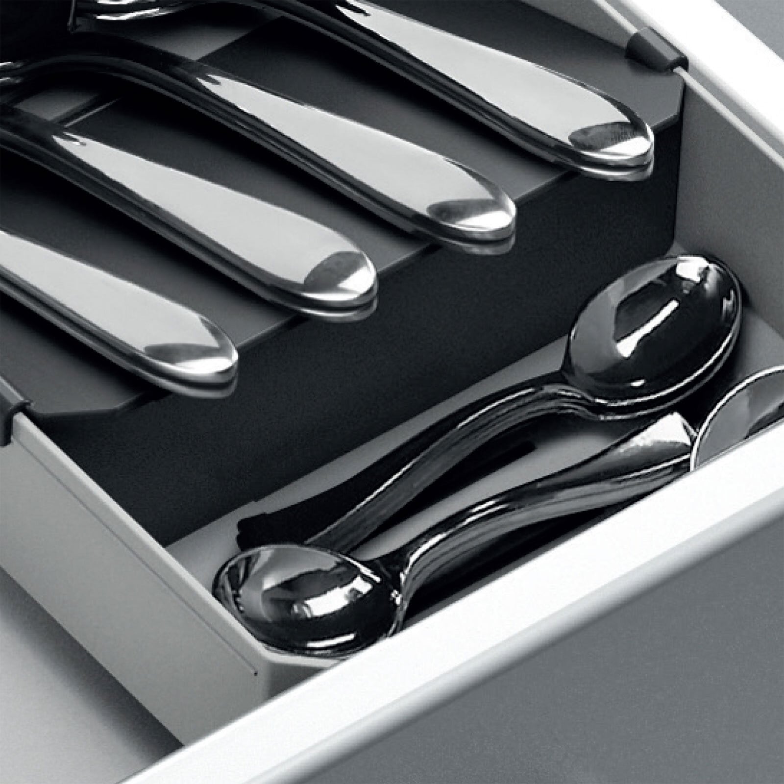 metaltex Besteck Organizer uni-fit 15x6x40-49 cm grau