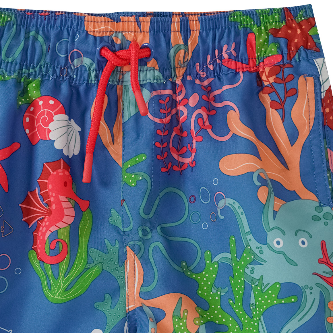 Famy Jungen Badeshorts mit Meerestieren blau / bunt