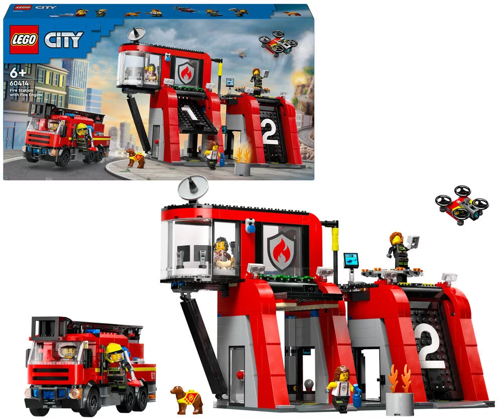 LEGO®CITY 60414 - LA CASERNE ET LE CAMION DE POMPIERS