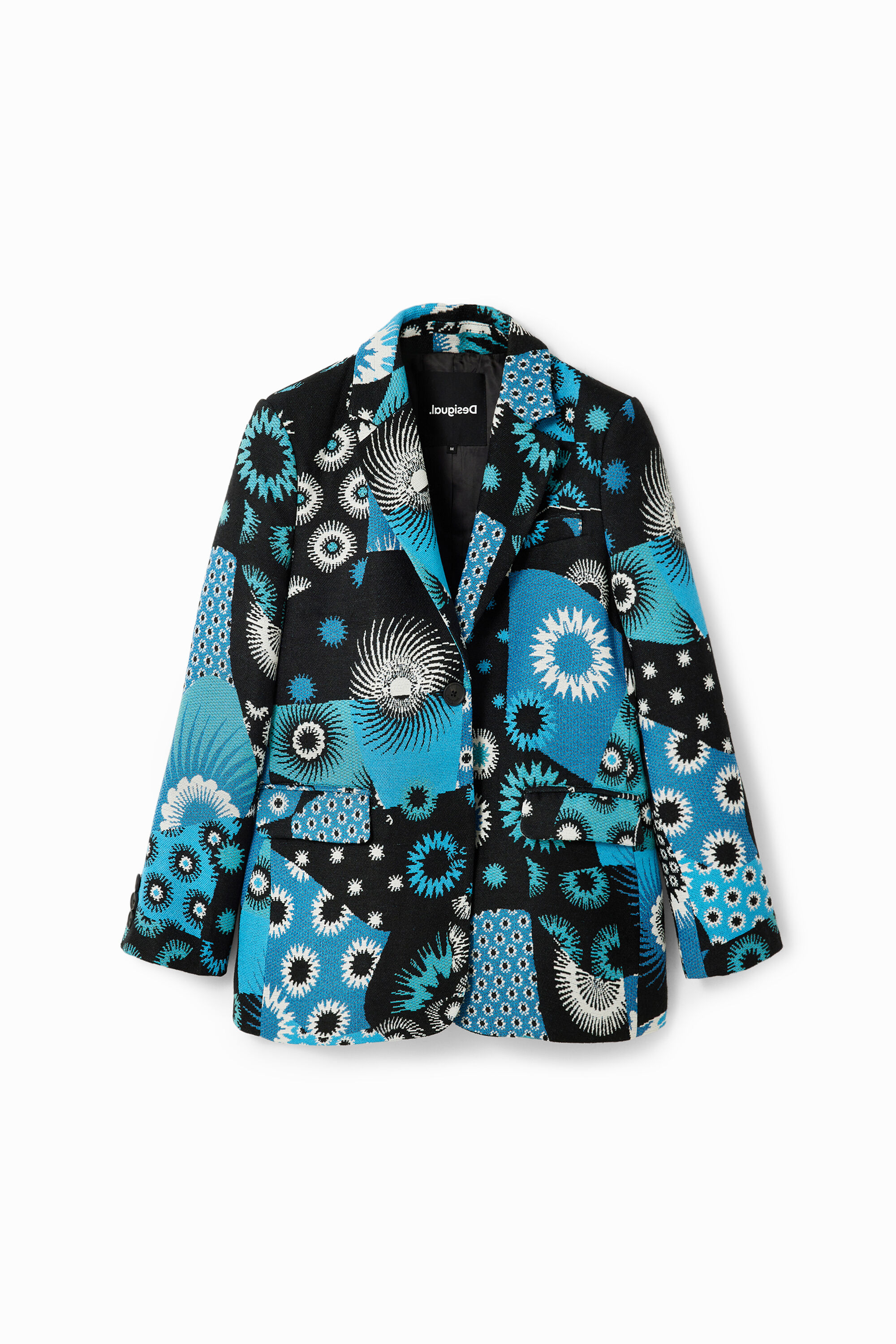 Blazer jacquard patchwork