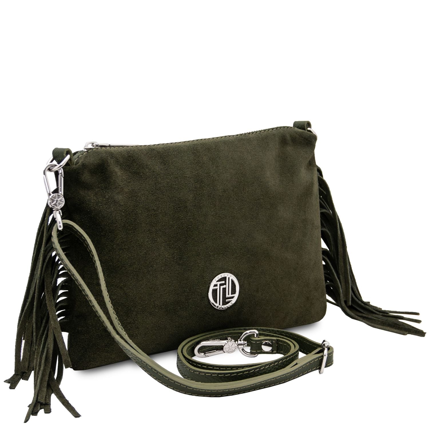 TL142495 – Nomade – Suede leren fringe Clutch