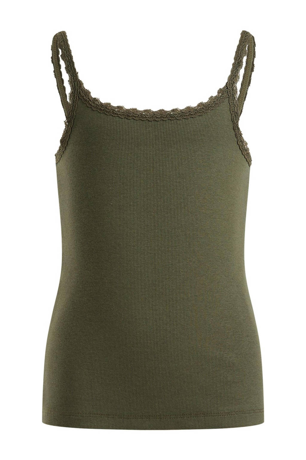 WE Fashion singlet army groen