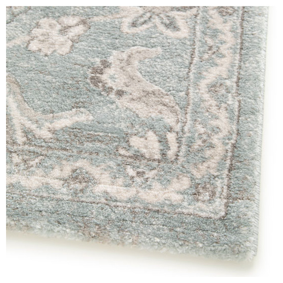 Tapis à motif floral oriental - nora - bleu - 200 x 290 cm