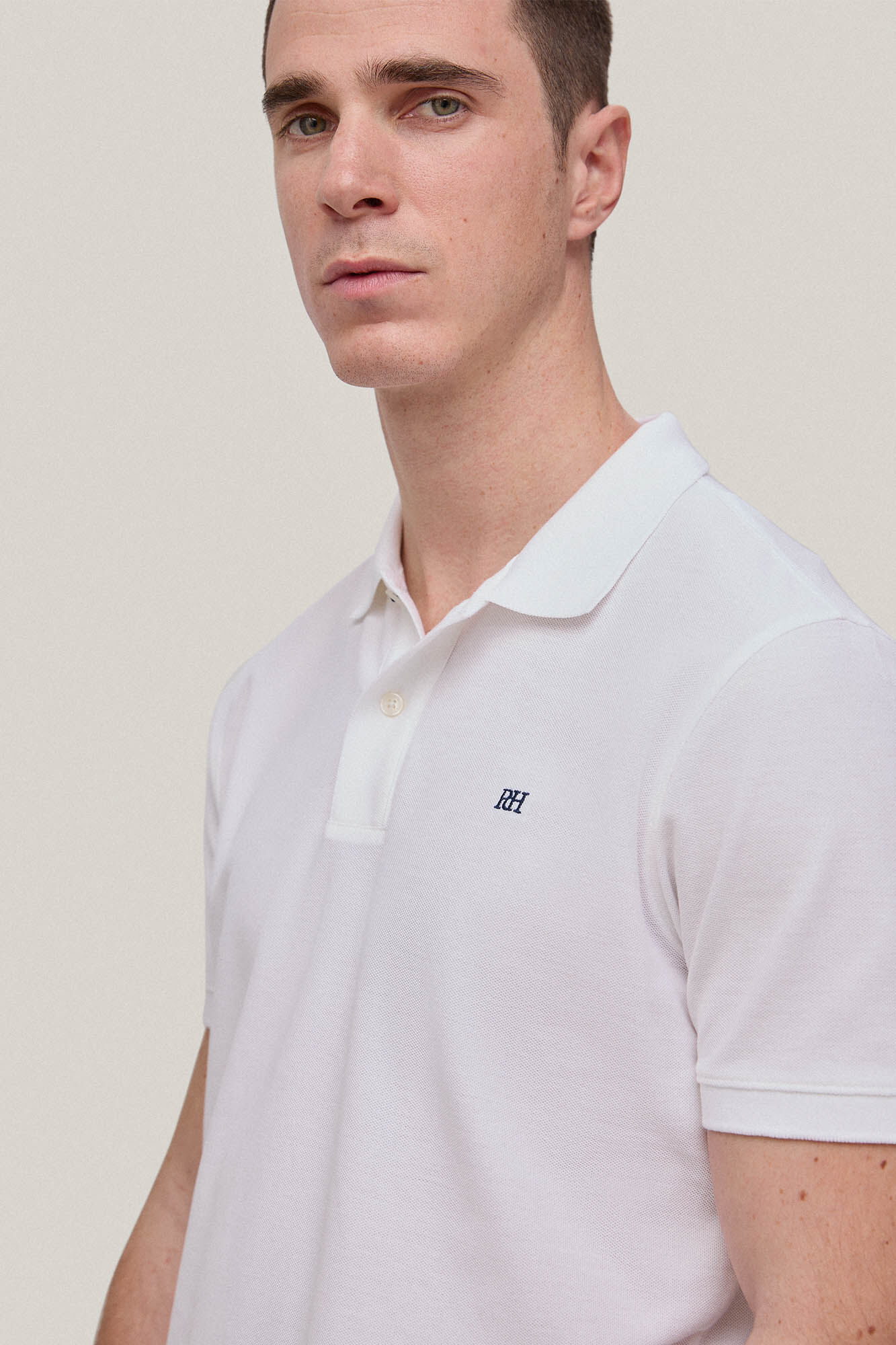 Camisa polo com logotipo - Branca