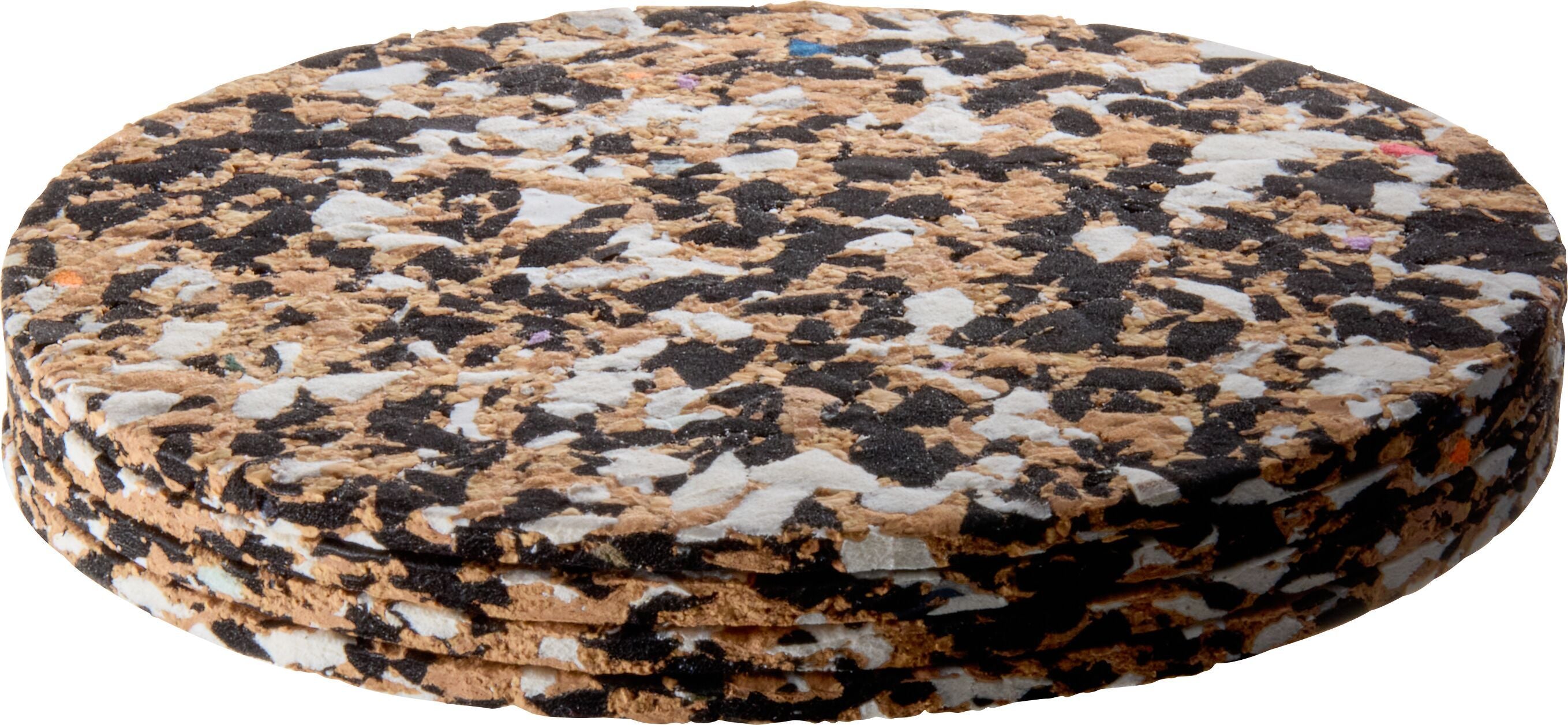 KORK Glasuntersetzer - Multicolor / H: 0.3 cm