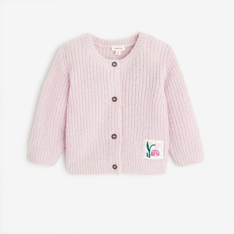 Cardigan violine bébé fille en tricot violet Catimini Mauve Violet