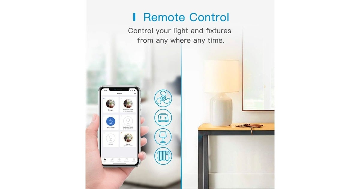 MEROSSMSS210 Smart Wi-Fi stopcontact schakel stekkerdoos  (Wit)