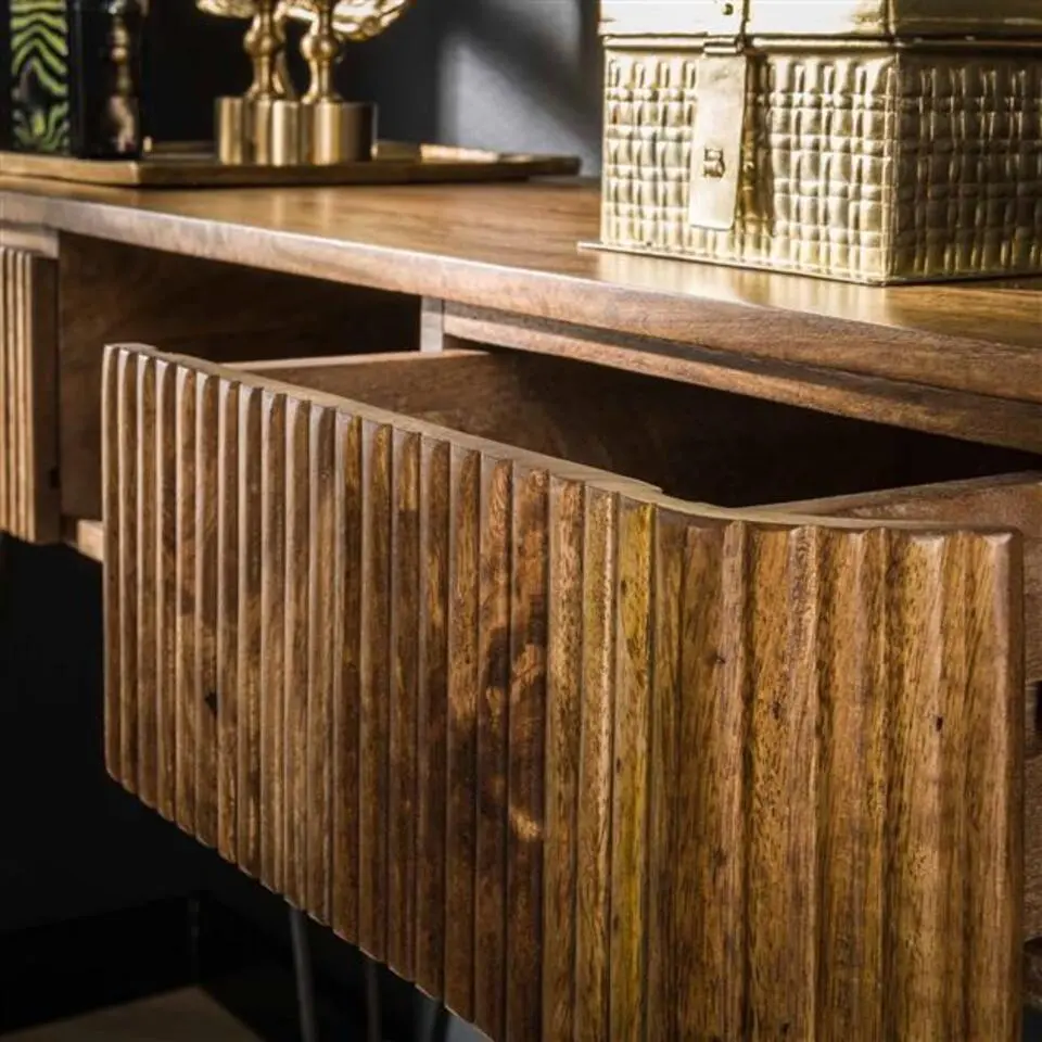 Kaptafel Rechthoek 110cm -Massief Mangohout - 2 Lades